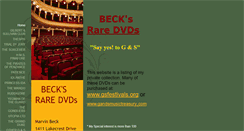 Desktop Screenshot of becksraredvds.com