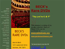 Tablet Screenshot of becksraredvds.com
